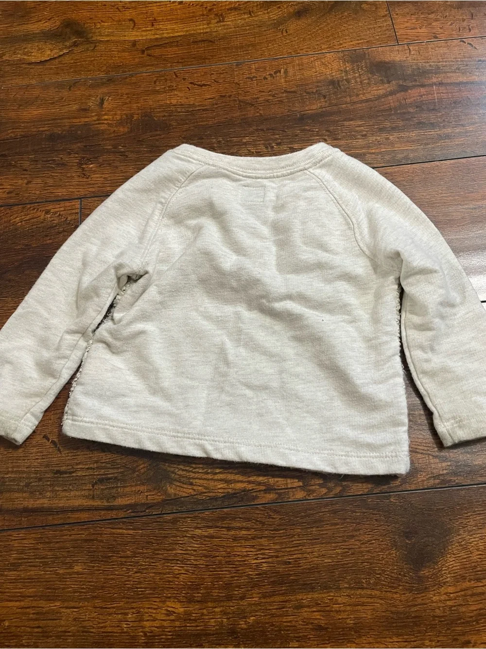 GAP Girls Ivory Cream Textured Raglan Sweatshirt